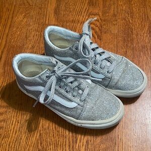 Silver Glitter Old Skool Vans with Glitter Laces